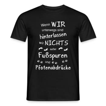 Statement - Wenn wir unterwegs sind ... (weiß) - Männer T-Shirt - Schwarz - Vorne - AI Model Male 178 light (178cm)