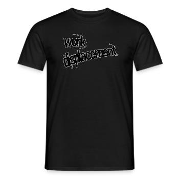 Work displacement - Men's T-Shirt - black - Front - AI Model Male 178 light (178cm)