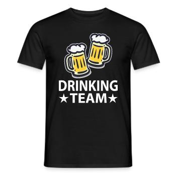 Drinking Team - Men's T-Shirt - black - Front - AI Model Male 178 light (178cm)