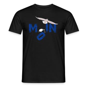 Moin Möwenschiss Original - Männer T-Shirt - Schwarz - Vorne - AI Model Male 178 light (178cm)