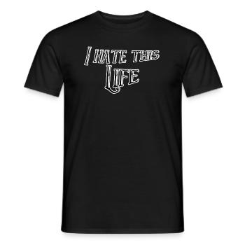 Je déteste cette vie - T-shirt homme - noir - Devant - AI Model Male 178 light (178cm)