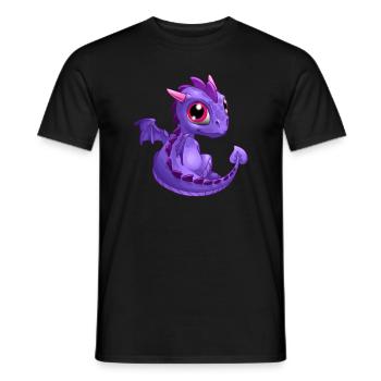 Baby Dragon Purple | Cute Purple Baby Dragon - Men's T-Shirt - black - Front - AI Model Male 178 light (178cm)