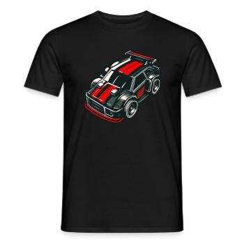 Red and Black Toy Car Model Car - Men's T-Shirt - black - Front - AI Model Male 178 light (178cm)