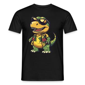 Dinosaur T-Rex Funny Summer - Men's T-Shirt - black - Front - AI Model Male 178 light (178cm)