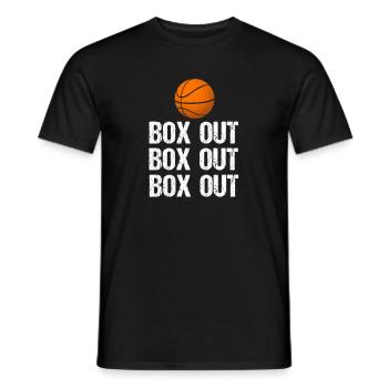 Basketball Coach Box Out Saying - Men's T-Shirt - black - Front - AI Model Male 178 light (178cm)