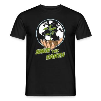 Journée mondiale de la terre pour la protection du climat - T-shirt homme - noir - Devant - AI Model Male 178 light (178cm)
