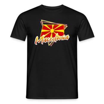 Macédoine - T-shirt homme - noir - Devant - AI Model Male 178 light (178cm)