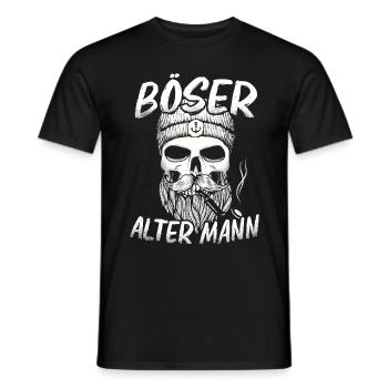 Böser Alter Mann Kapitän Opa Großvater - Männer T-Shirt - Schwarz - Vorne - AI Model Male 178 light (178cm)