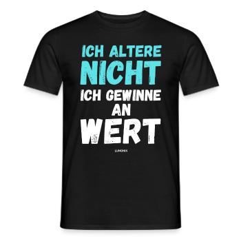 Ich werde nicht älter - Männer T-Shirt - Schwarz - Vorne - AI Model Male 178 light (178cm)