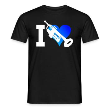 Trompeter Herren Trompetenspieler Trompetenspielen - Männer T-Shirt - Schwarz - Vorne - AI Model Male 178 light (178cm)