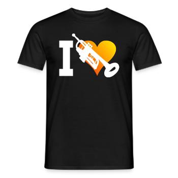 Damen Trompetenspielen Trompetenspieler Herren - Männer T-Shirt - Schwarz - Vorne - AI Model Male 178 light (178cm)