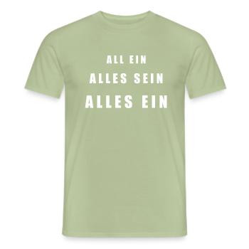 Weisheit Alleinsein Wortspiel - Männer T-Shirt - Sage - Vorne - AI Model Male 178 light (178cm)