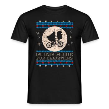 E.T. Der Außerirdische Coming Home For Christmas - Männer T-Shirt - Schwarz - Vorne - AI Model Male 178 light (178cm)