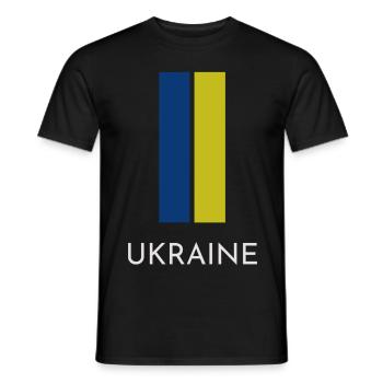 Drapeau ukrainien, fierté ukrainienne - T-shirt homme - noir - Devant - AI Model Male 178 light (178cm)