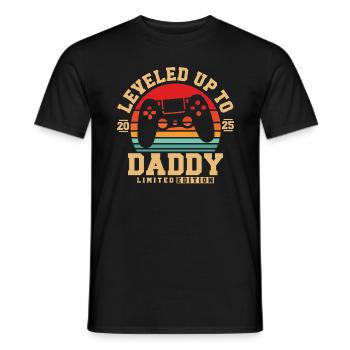 Promu papa en 2025 - T-shirt homme - noir - Devant - AI Model Male 178 light (178cm)