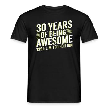 30 ans d’être génial 1995 Édition limitée - T-shirt homme - noir - Devant - AI Model Male 178 light (178cm)