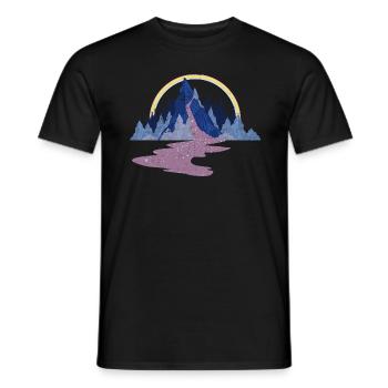 Magic place in nature - Men's T-Shirt - black - Front - AI Model Male 178 light (178cm)