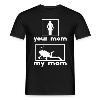 Mère plongeuse - T-shirt homme - noir - Devant - AI Model Male 178 light (178cm)