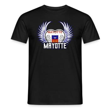 Mayotte - Men's T-Shirt - black - Front - AI Model Male 178 light (178cm)
