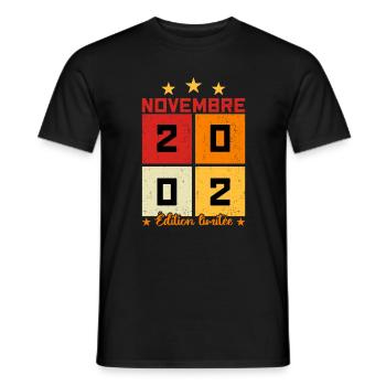 Novembre 2002 Édition limitée - T-shirt homme - noir - Devant - AI Model Male 178 light (178cm)