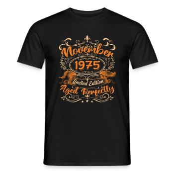 November 1975 Limitierte Auflage - Männer T-Shirt - Schwarz - Vorne - AI Model Male 178 light (178cm)