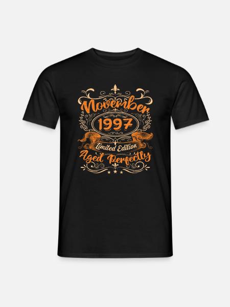 November 1997 Limitierte Auflage - Männer T-Shirt - Schwarz