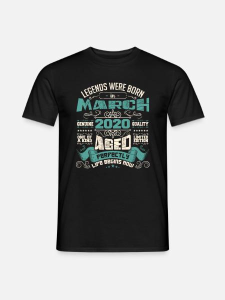 March 2020 | birthday gift - Men's T-Shirt - black