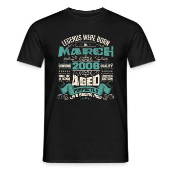 March 2008 | birthday gift - T-shirt homme - noir - Devant - AI Model Male 178 light (178cm)
