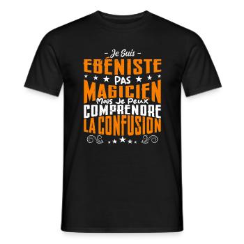Je Suis Ebéniste Pas Magicien - T-shirt homme - noir - Devant - AI Model Male 178 light (178cm)