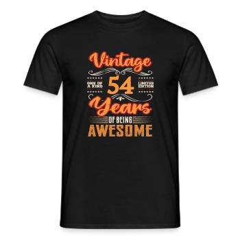 Vintage | 54 birthday gift ideas - Men's T-Shirt - black - Front - AI Model Male 178 light (178cm)