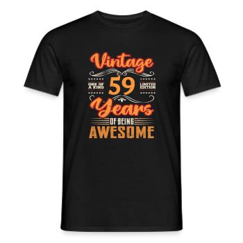 Vintage | 59 birthday gift ideas - Men's T-Shirt - black - Front - AI Model Male 178 light (178cm)