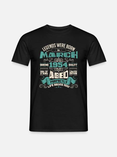 March 1954 | birthday gift - Men's T-Shirt - black