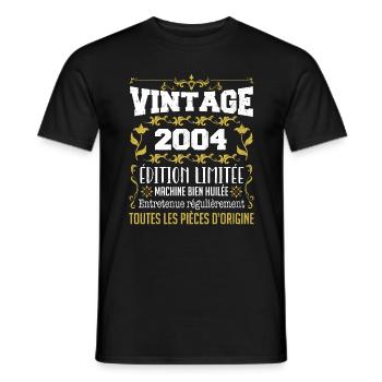 vintage 2004 | Toutes Les Pièces D'origine - T-shirt homme - noir - Devant - AI Model Male 178 light (178cm)