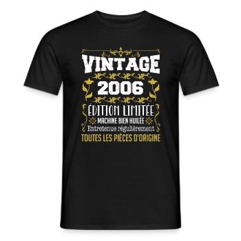 vintage 2006 | Toutes Les Pièces D'origine - T-shirt homme - noir - Devant - AI Model Male 178 light (178cm)