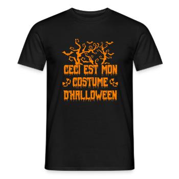 Ceci Est Mon costume d’halloween - T-shirt homme - noir - Devant - AI Model Male 178 light (178cm)