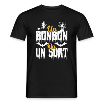 Un bonbon ou un sort - T-shirt homme - noir - Devant - AI Model Male 178 light (178cm)