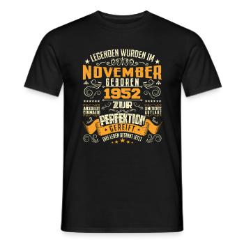 Im November 1952 geboren - T-shirt homme - noir - Devant - AI Model Male 178 light (178cm)