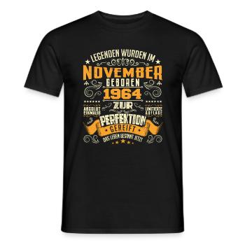 Im November 1964 geboren - T-shirt homme - noir - Devant - AI Model Male 178 light (178cm)