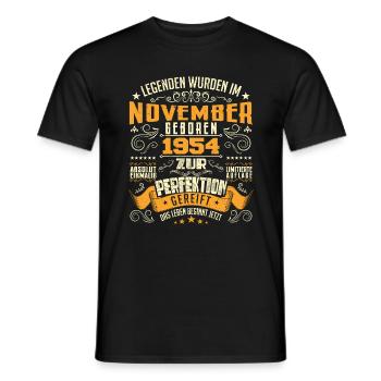 Im November 1954 geboren - T-shirt homme - noir - Devant - AI Model Male 178 light (178cm)