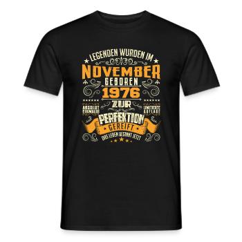 Im November 1976 geboren - T-shirt homme - noir - Devant - AI Model Male 178 light (178cm)