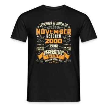 Im November 2000 geboren - T-shirt homme - noir - Devant - AI Model Male 178 light (178cm)