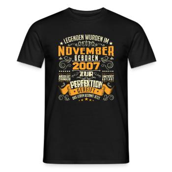 Im November 2007 geboren - T-shirt homme - noir - Devant - AI Model Male 178 light (178cm)