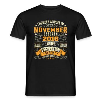 Im November 2016 geboren - T-shirt homme - noir - Devant - AI Model Male 178 light (178cm)