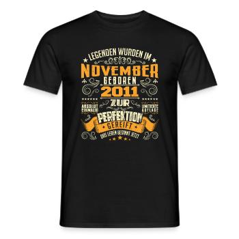 Im November 2011 geboren - T-shirt homme - noir - Devant - AI Model Male 178 light (178cm)