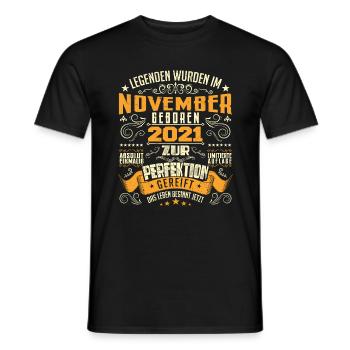 Im November 2021 geboren - T-shirt homme - noir - Devant - AI Model Male 178 light (178cm)