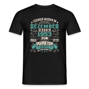 Legenden werden geboren im Dezember 1953 - T-shirt homme - noir - Devant - AI Model Male 178 light (178cm)