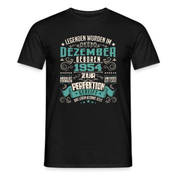 Legenden werden geboren im Dezember 1954 - T-shirt homme - noir - Devant - AI Model Male 178 light (178cm)