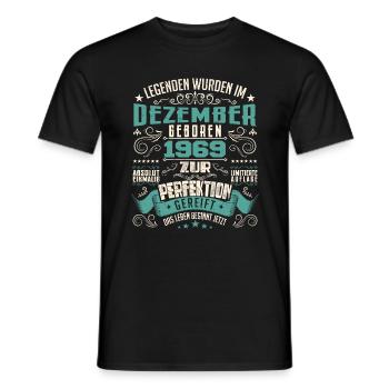 Legenden werden geboren im Dezember 1969 - T-shirt homme - noir - Devant - AI Model Male 178 light (178cm)