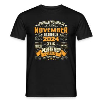 Im November 2024 geboren - T-shirt homme - noir - Devant - AI Model Male 178 light (178cm)
