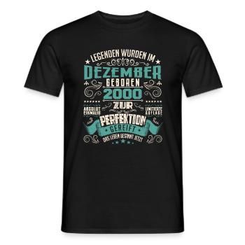 Legenden werden geboren im Dezember 2000 - T-shirt homme - noir - Devant - AI Model Male 178 light (178cm)